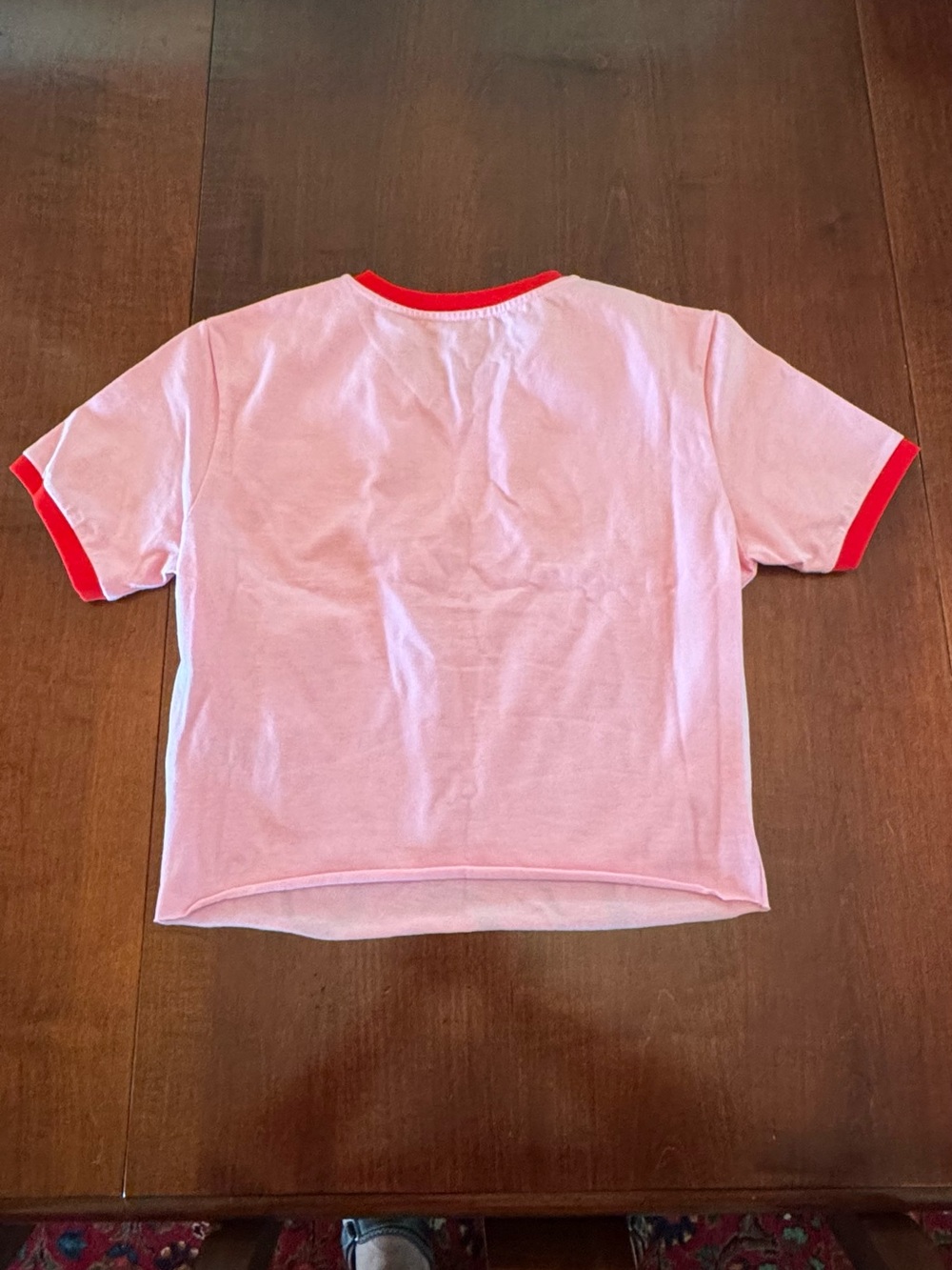 Gucci x Adidas Originals Logo Geometric Print Pink Crop T-Shirt - Picture 5 of 8